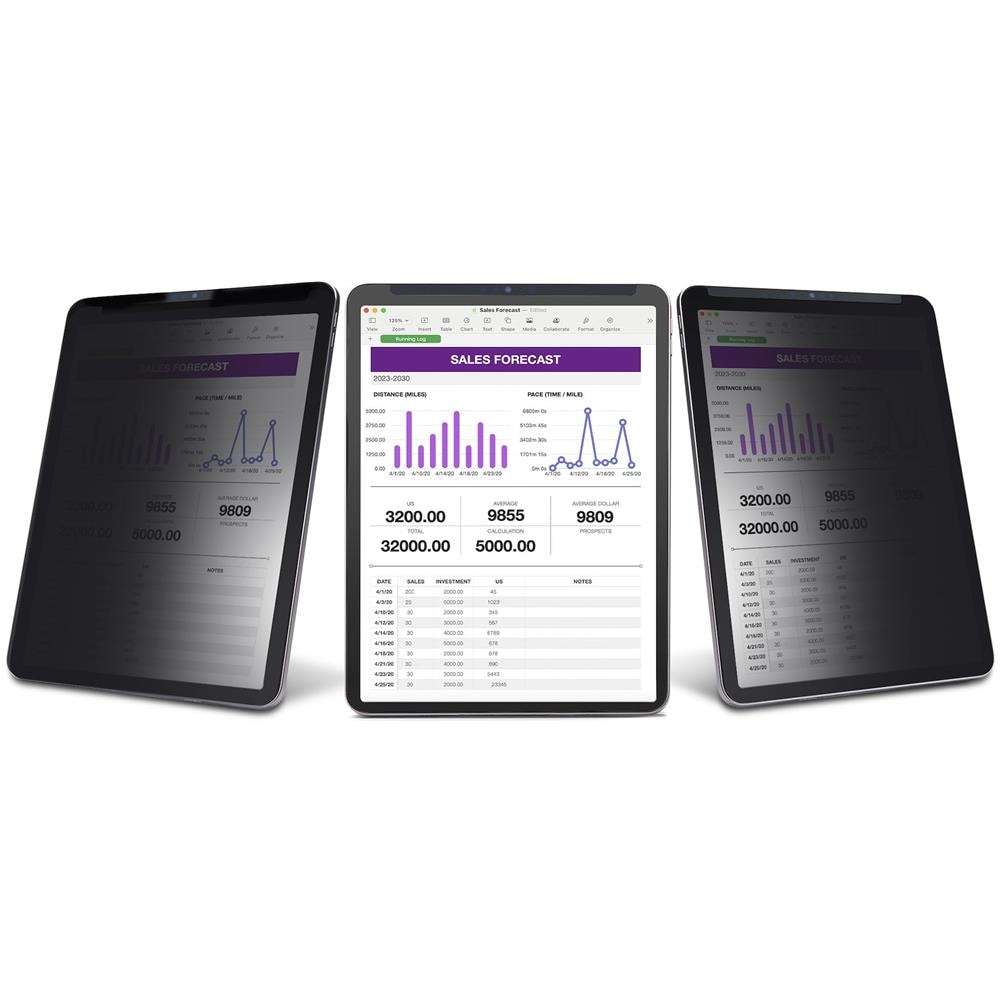 Filtro privacy per iPad Pro da 12,9", 3ª generazione e successive, orizzontale /verticale, abilitato al Touch, visione a + /- 30 gradi, blocca fino al 51% di luce blu, Opaco - Foto 2