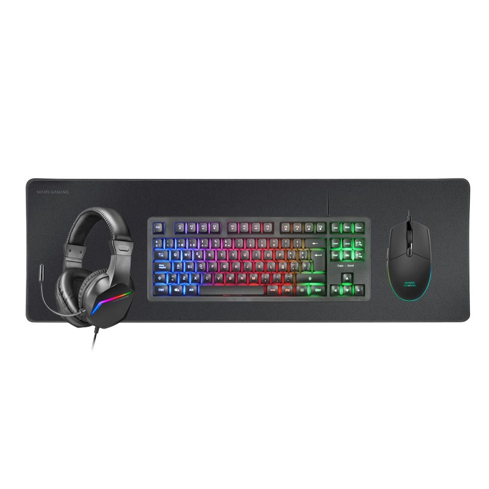 MCP-RGB3 tastiera Mouse incluso USB QWERTY Portoghese Nero - Foto 2