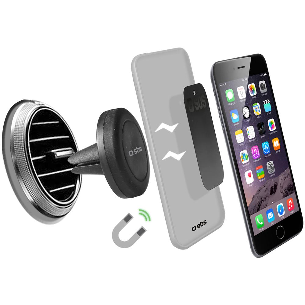 Supporto Universale Magnetico da Auto per Smartphone Nero - Foto 3
