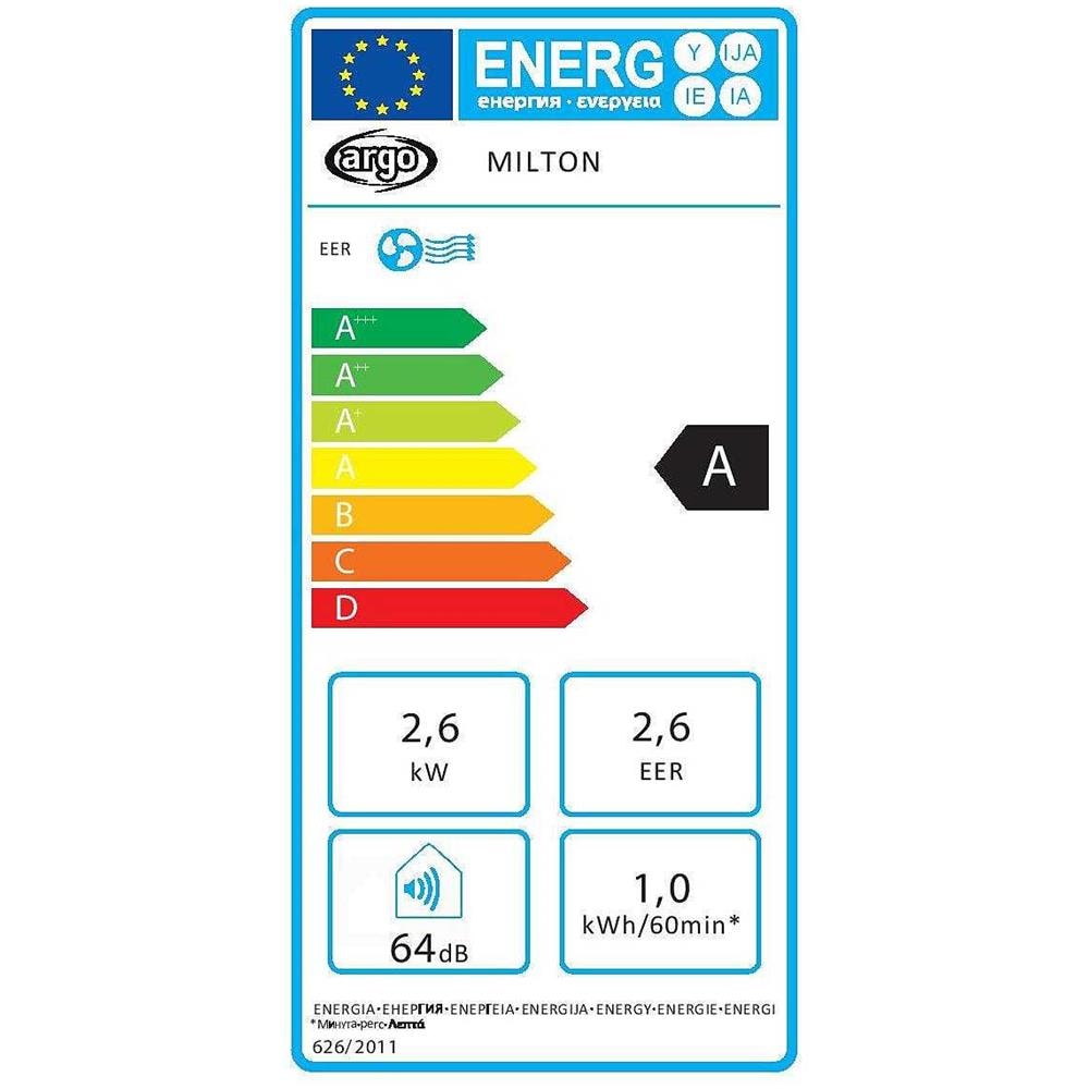 Condizionatore Portatile Monoblocco Milton 10000 Btu / h Classe A - Foto 8