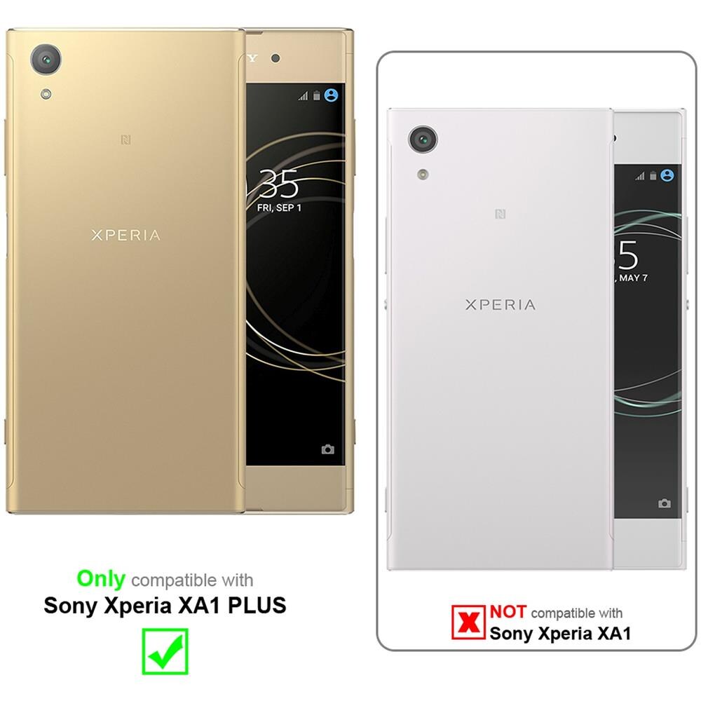 Custodia Compatibile Con Sony Xperia Xa1 Plus In Rosso Carminio - Coperchio Protettiva Con Chiusura Magnetica, Funzione Stand E Tasca Per Le Carte - Foto 2