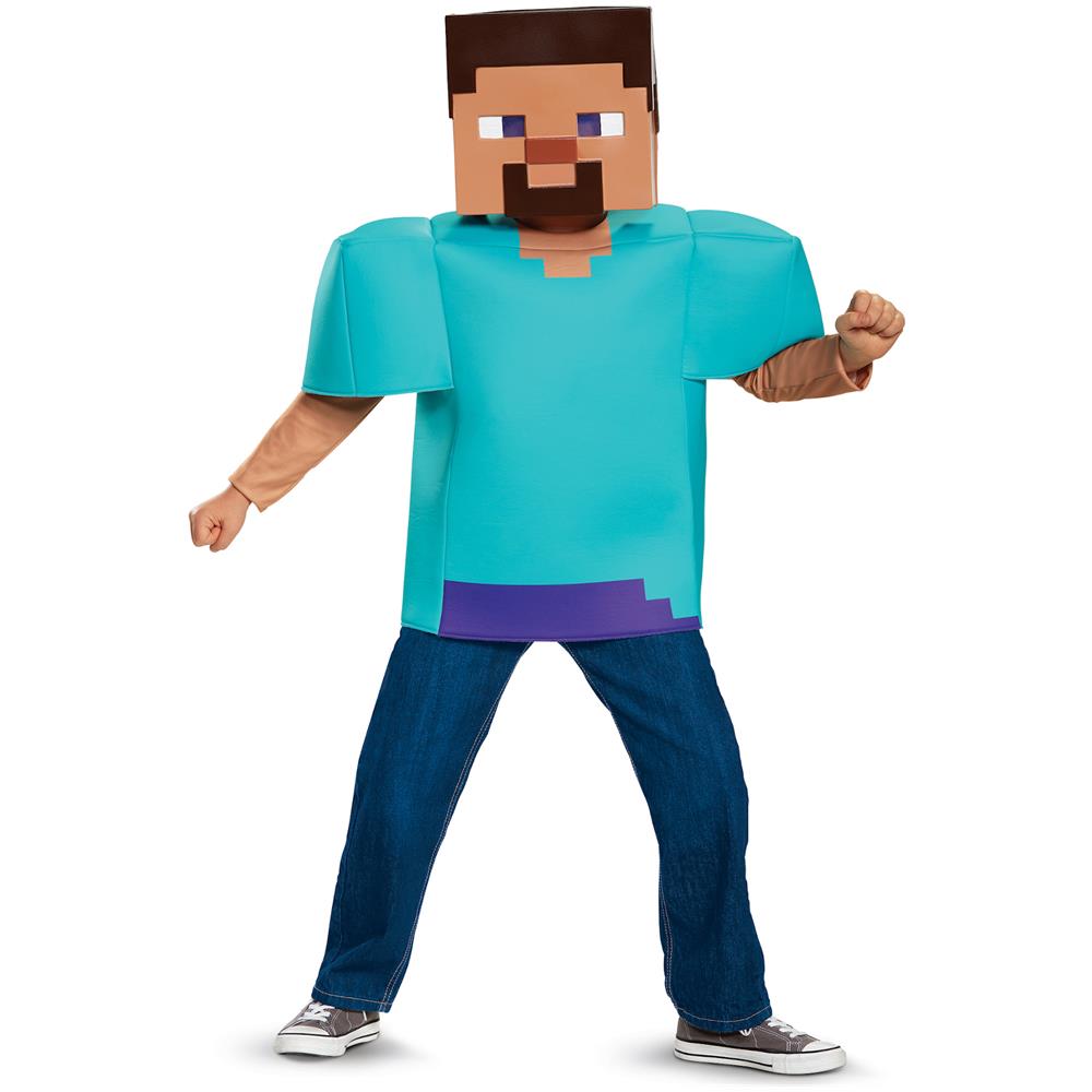 Disguise - Costume Di Steve Minecraft Per Bambino - Taglia: 10 - 12 Anni (137/149 Cm)  - Foto 1