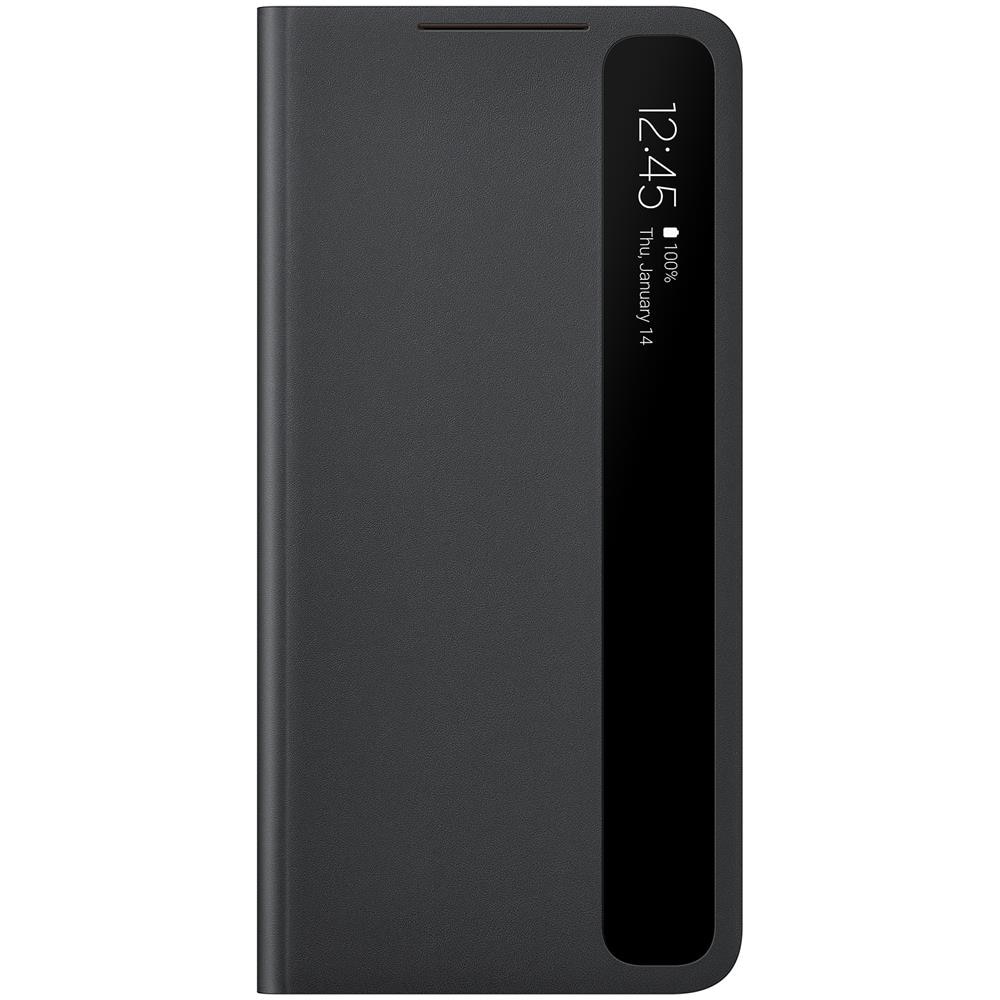 Smart Clear View Cover per Galaxy S21+ 5G con Rivestimento Antimicrobico Colore Nero - Foto 1