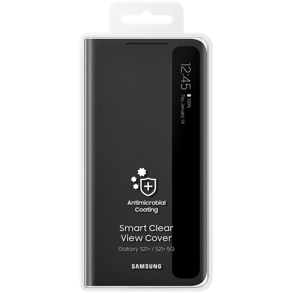 Smart Clear View Cover per Galaxy S21+ 5G con Rivestimento Antimicrobico Colore Nero - Foto 9