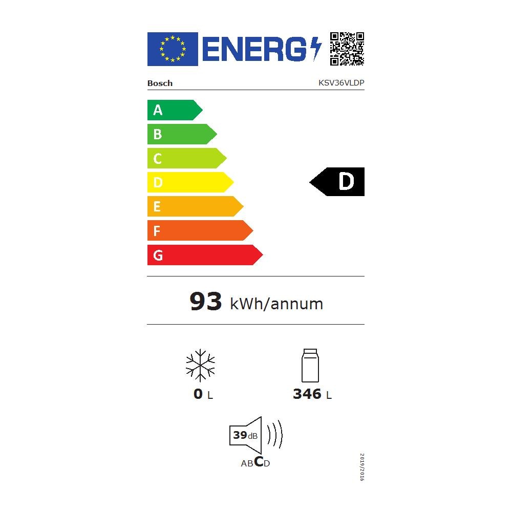 Frigorifero Monoporta KSV36VLDP Statico Classe D Capacità Netta 346 litri Colore Acciaio Inox - Foto 2