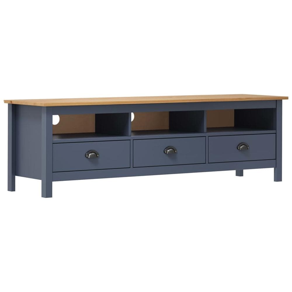 Mobile Porta TV Hill Grigio 158x40x47 cm in Legno di Pino - Foto 1