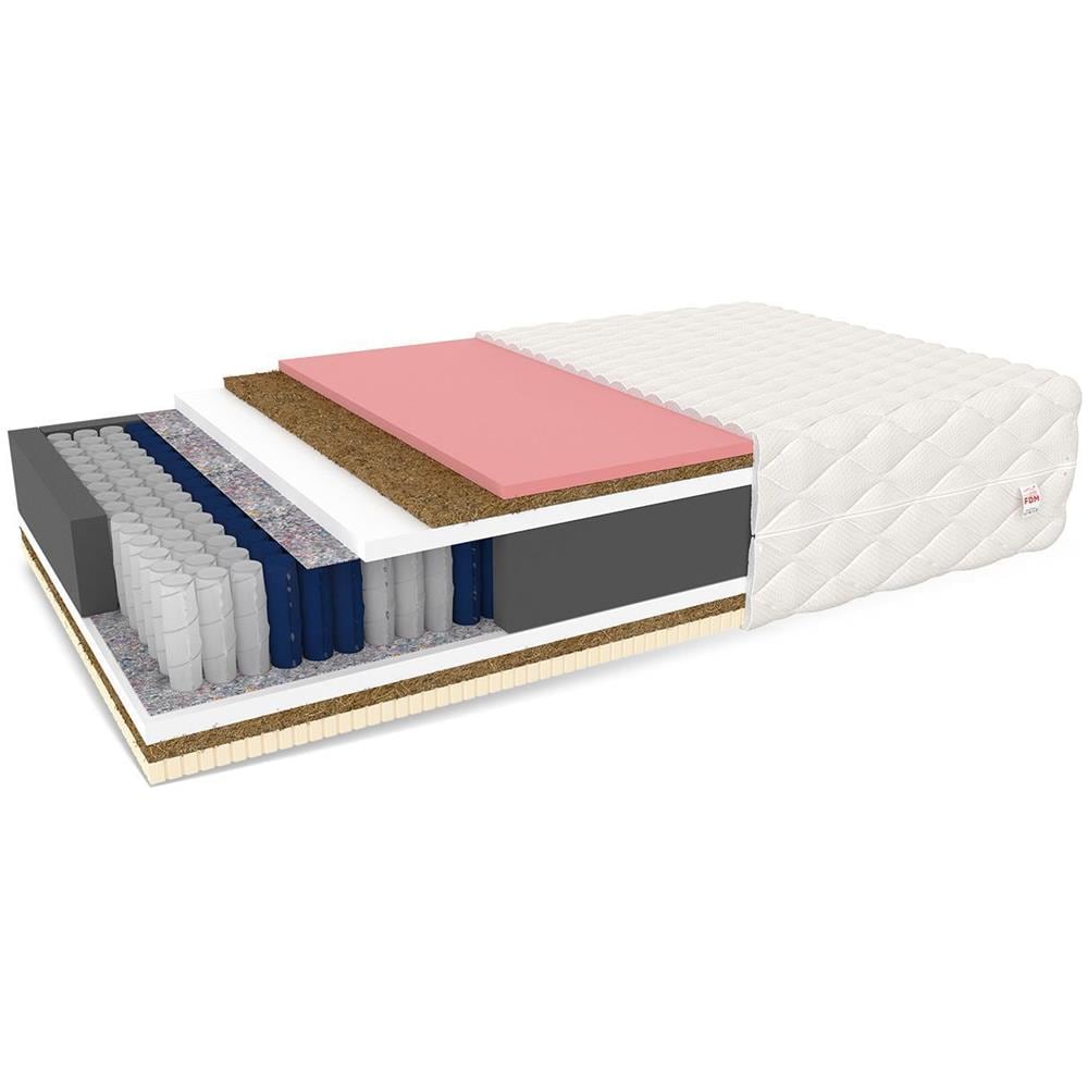 Materasso A Molle Insacchettate Narni Max 120 X 200 - H4 Rigido - Schiuma Visco Memory, Lattice, Cocco - Foto 1