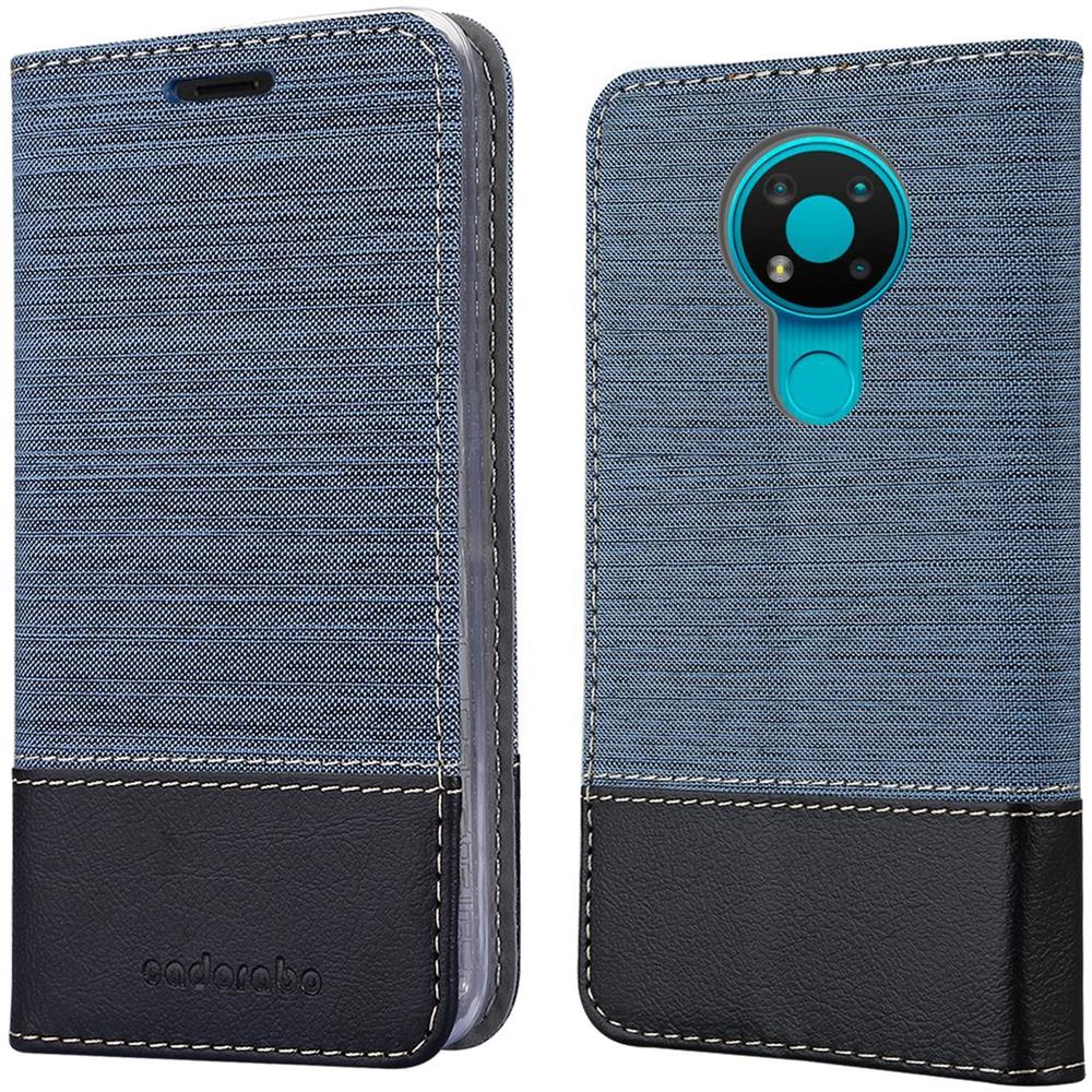 Custodia Compatibile Con Nokia 5.3 In Blu Scuro Nero - Coperchio Protettiva Con Chiusura Magnetica, Funzione Stand E Tasca Per Le Carte - Foto 8