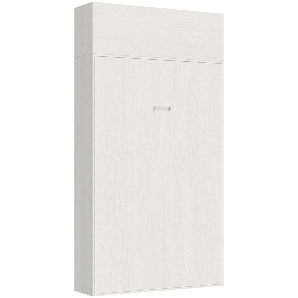 Letto Francese 140 Kentaro Verticale A Scomparsa Bianco Frassino Con Pensile - Foto 1