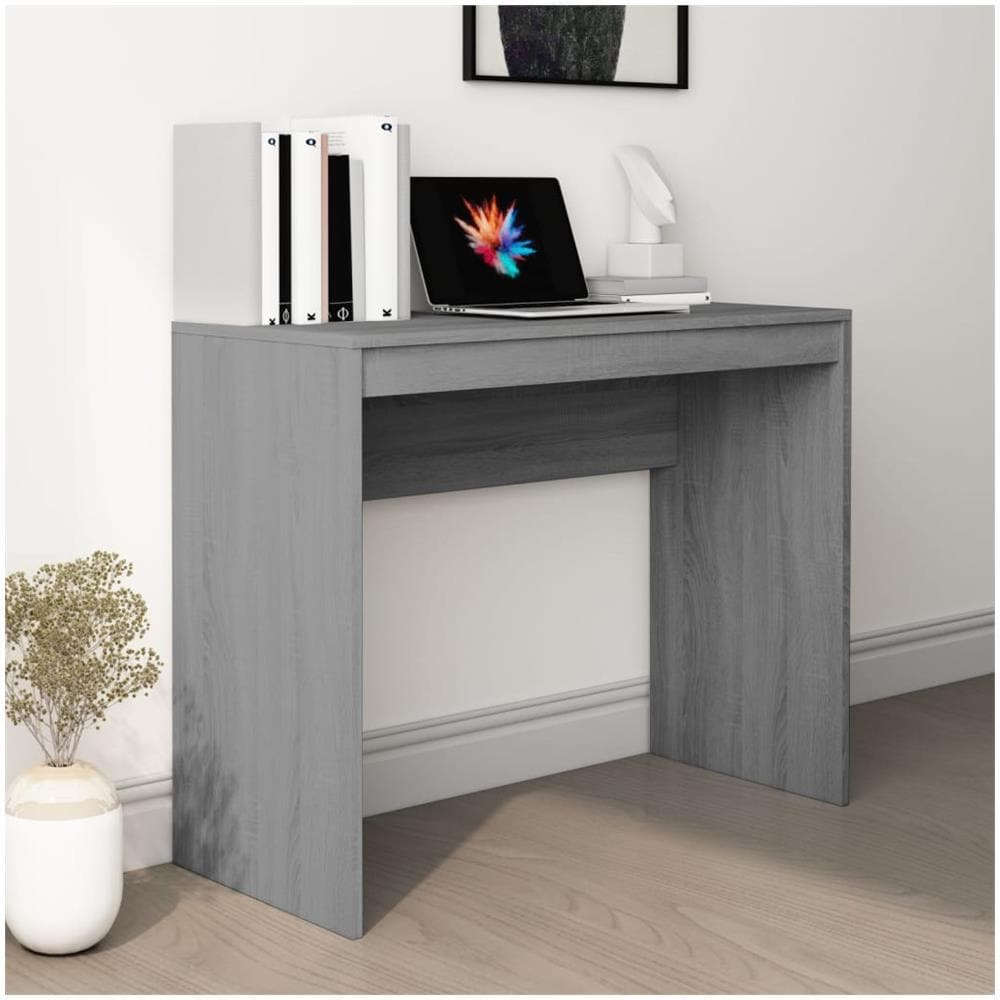 Scrivania Grigio Sonoma 90x40x72 cm in Legno Multistrato - Foto 1