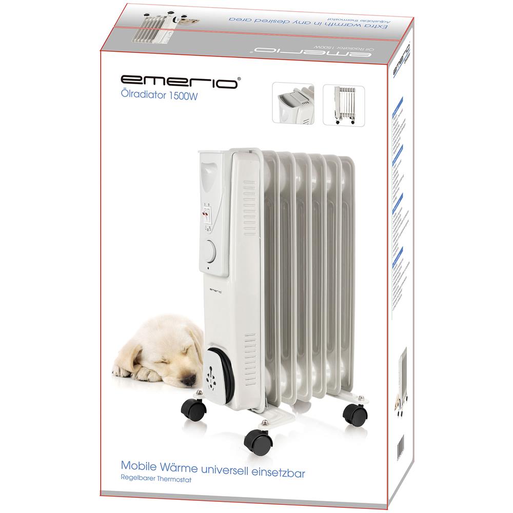 Radiatore Ad Olio Elettrico Ho-124421 7 Elementi 3 Livelli Di Potenza Termostato 2000W Colore Bianco - Foto 6