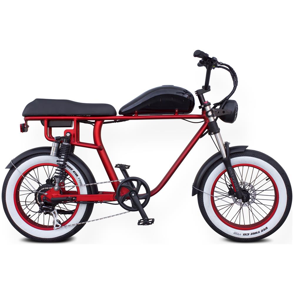 Bandit - Rosso E Nero - 250w / 20ah - Bicicletta Elettrica Retrò 2 Persone - Fat E-bike - Foto 1