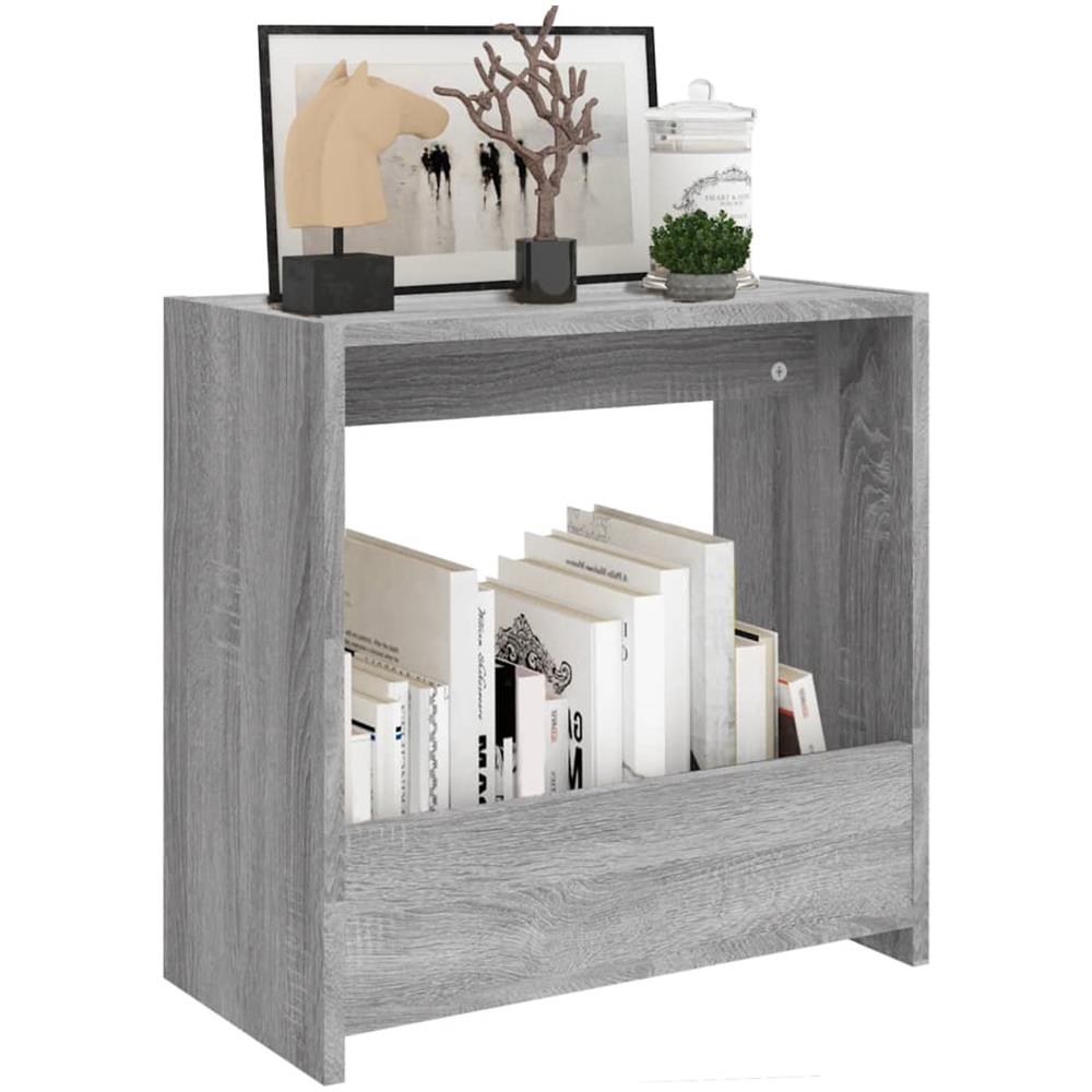 Tavolino Grigio Sonoma 50x26x50 Cm In Legno Multistrato - Foto 3