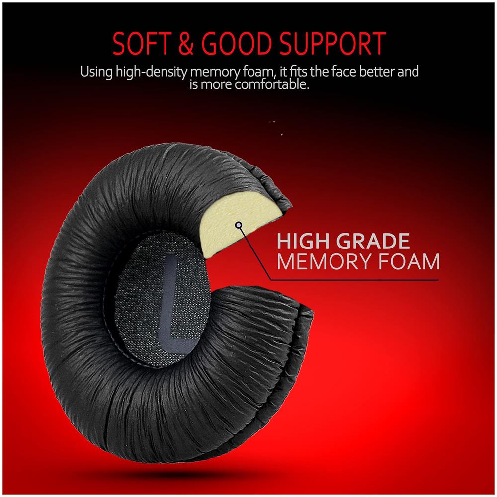 Cuscinetti Auricolari Di Ricambio In Pelle Per Cuffie Jbl T450bt/t500bt/tune 600btnc, Neri Black - Foto 2