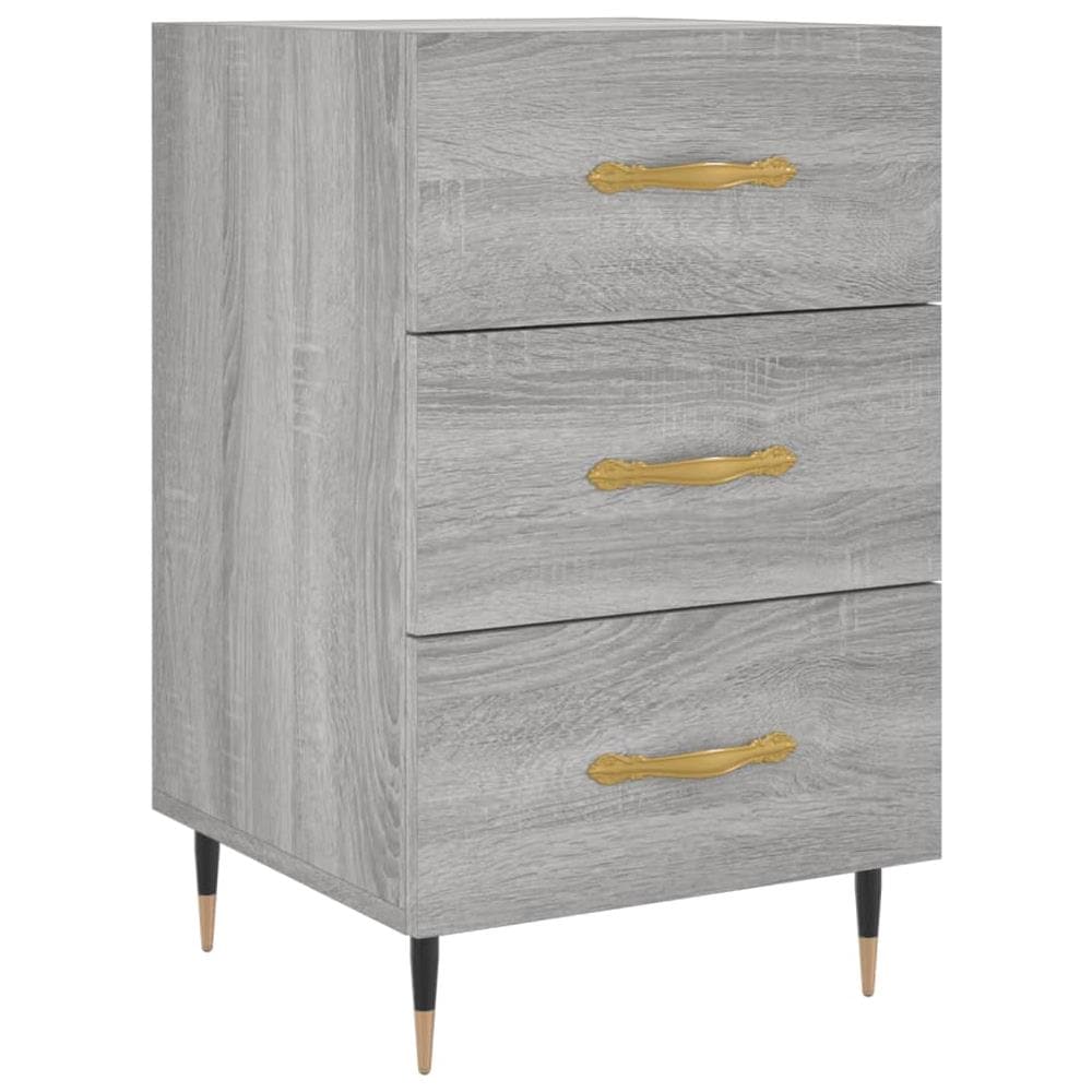 Comodino Grigio Sonoma 40x40x66 Cm In Legno Multistrato - Foto 2