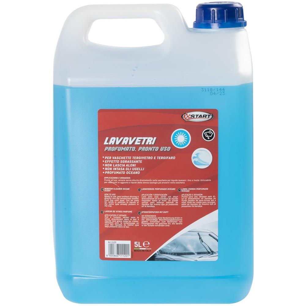 Lavavetri Pronto Uso Profumato Ocean - Capienza 5 Litri - Per Vaschette Tergivetro E Tergifaro - Effetto Sgrassante - Foto 1