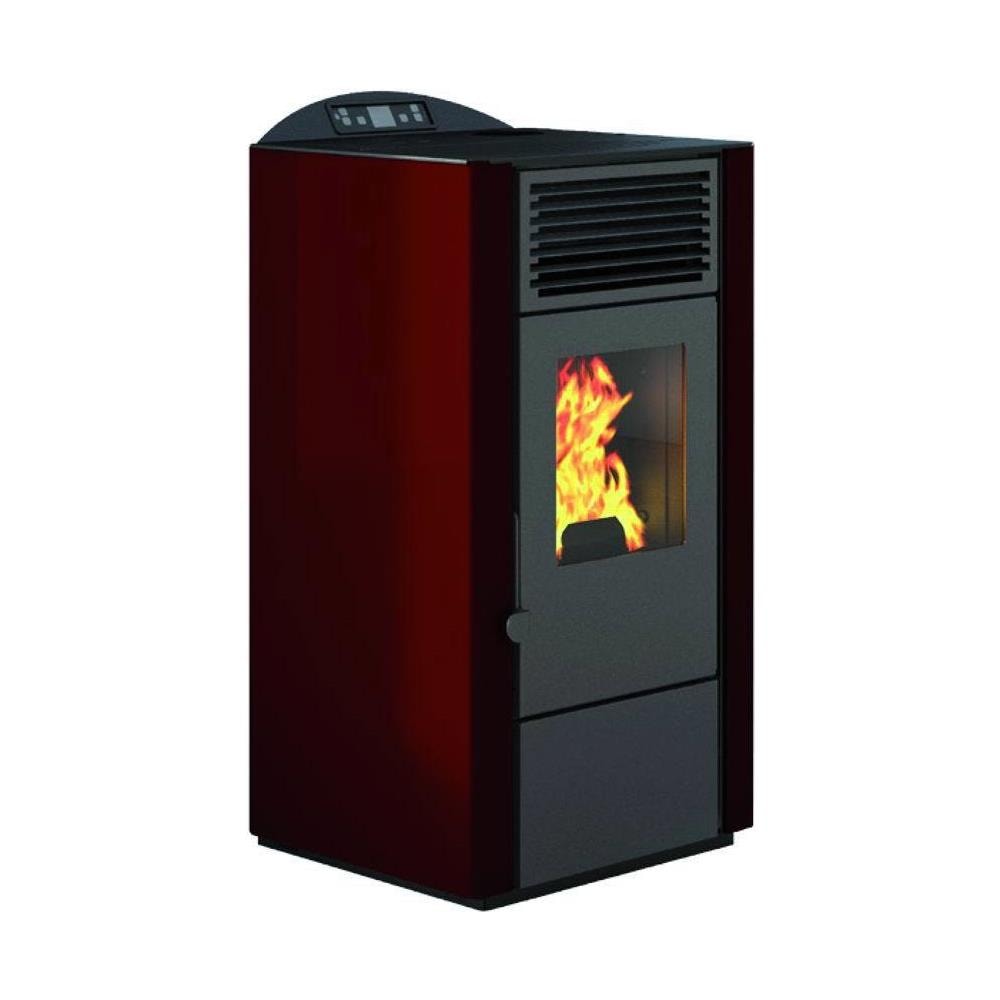Stufe Punto Fuoco Pellet Lory-10 8,8kw (br) Rosso - Foto 2