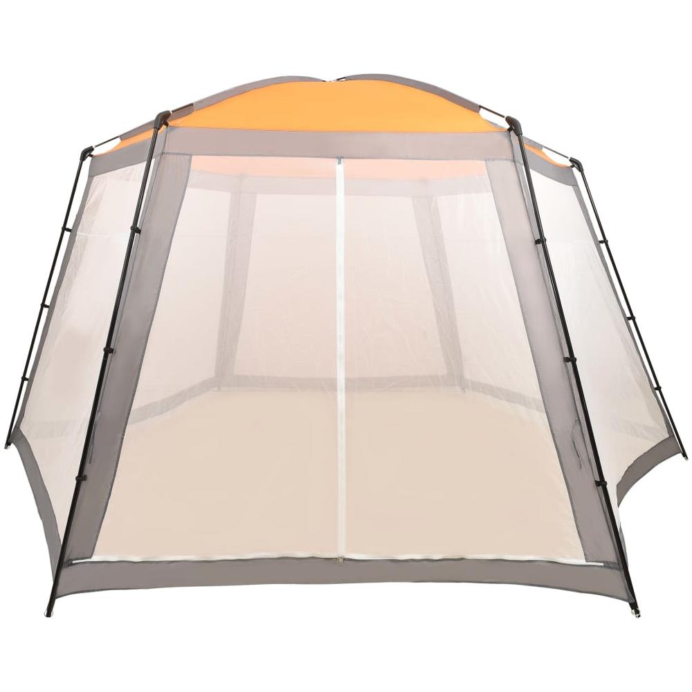 Tenda per Piscina in Tessuto 590x520x250 cm Grigia - Foto 2