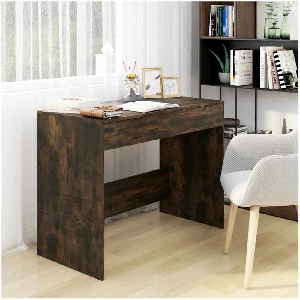 Scrivania Rovere Fumo 101x50x76,5 cm in Truciolato - Foto 1