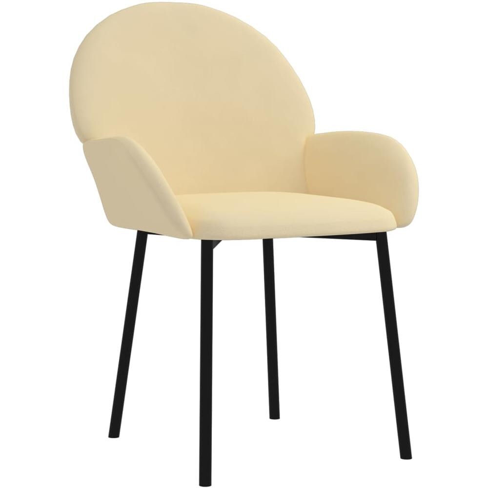 Sedie Da Pranzo 2 Pz Crema In Velluto - Foto 3