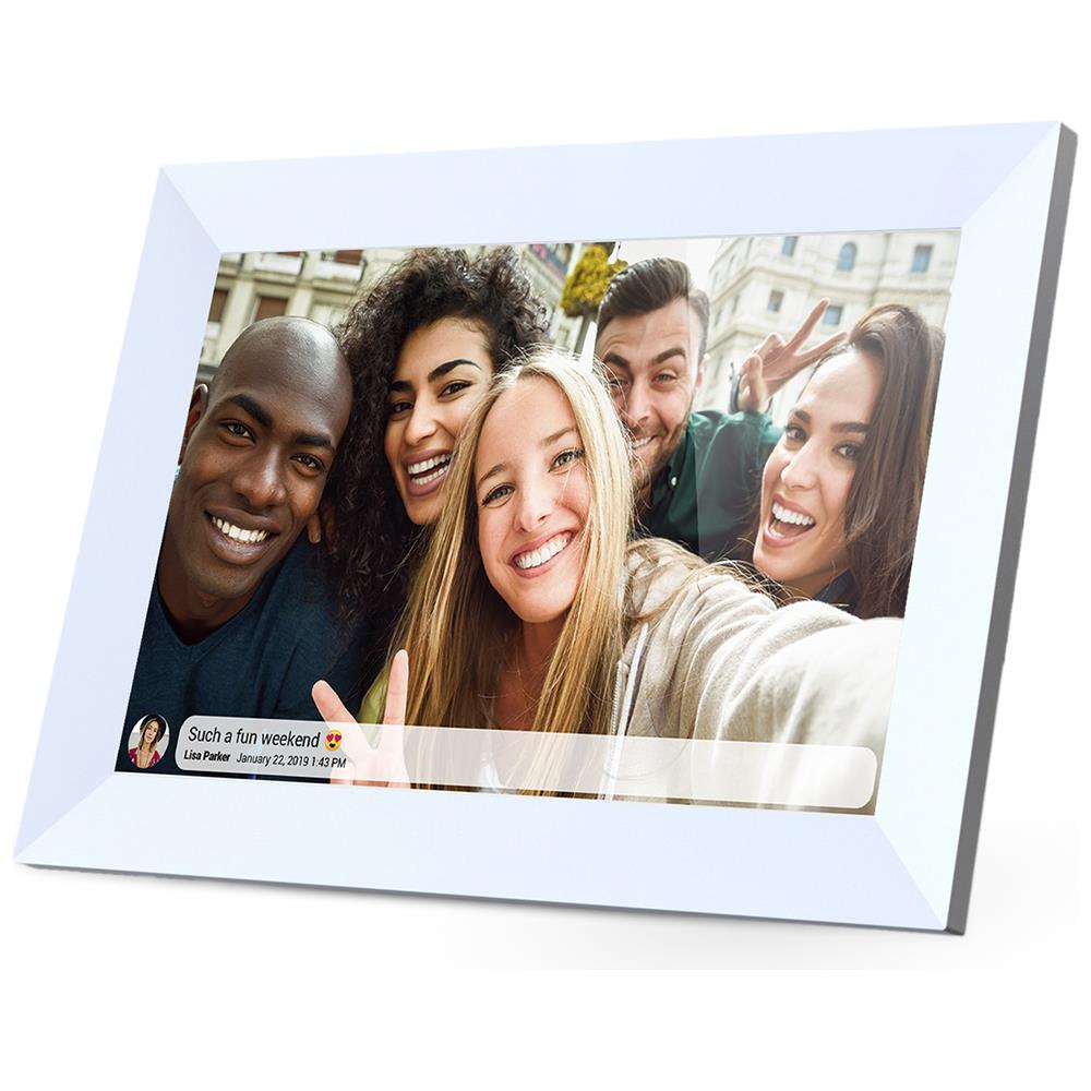 Cornice Fotografica Digitale Prado - Display Touch Screen da 10'' - Connessione WiFi - Risoluzione HD 1280x800 - Memoria 1GB / 16GB - 2 Altoparlanti Incorporati - Connessione tramite App, USB, SD Colore Bianco - Foto 2