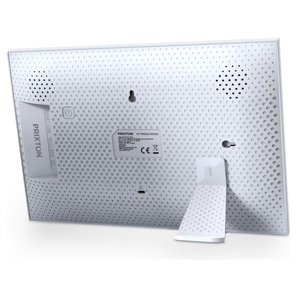 Cornice Fotografica Digitale Prado - Display Touch Screen da 10'' - Connessione WiFi - Risoluzione HD 1280x800 - Memoria 1GB / 16GB - 2 Altoparlanti Incorporati - Connessione tramite App, USB, SD Colore Bianco - Foto 5