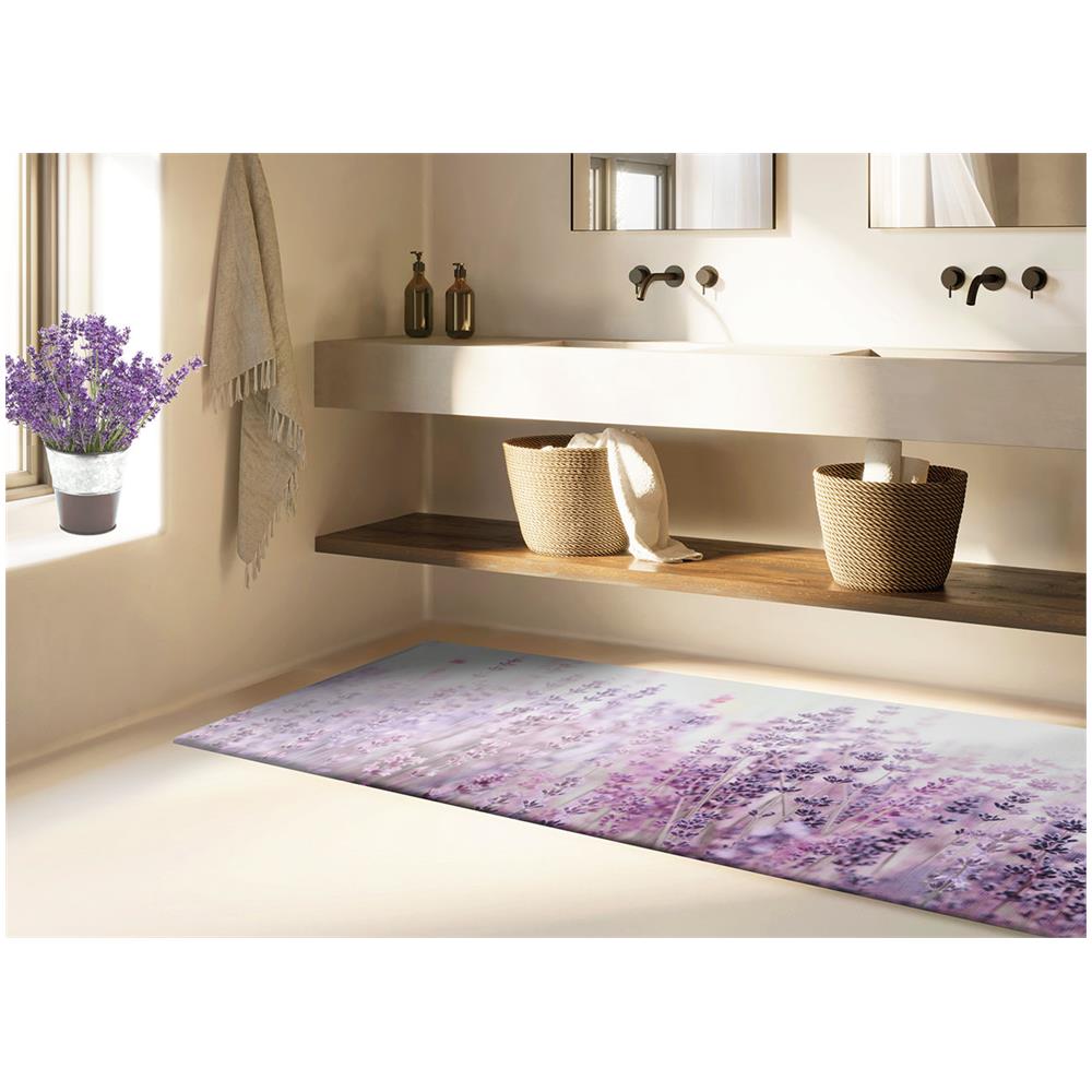 Tappeto Cucina Antiscivolo Stampa Digitale Emozioni Fantasia Lavanda Selvatica By Suardi 58x140 Lavanda Selvatica - Foto 4