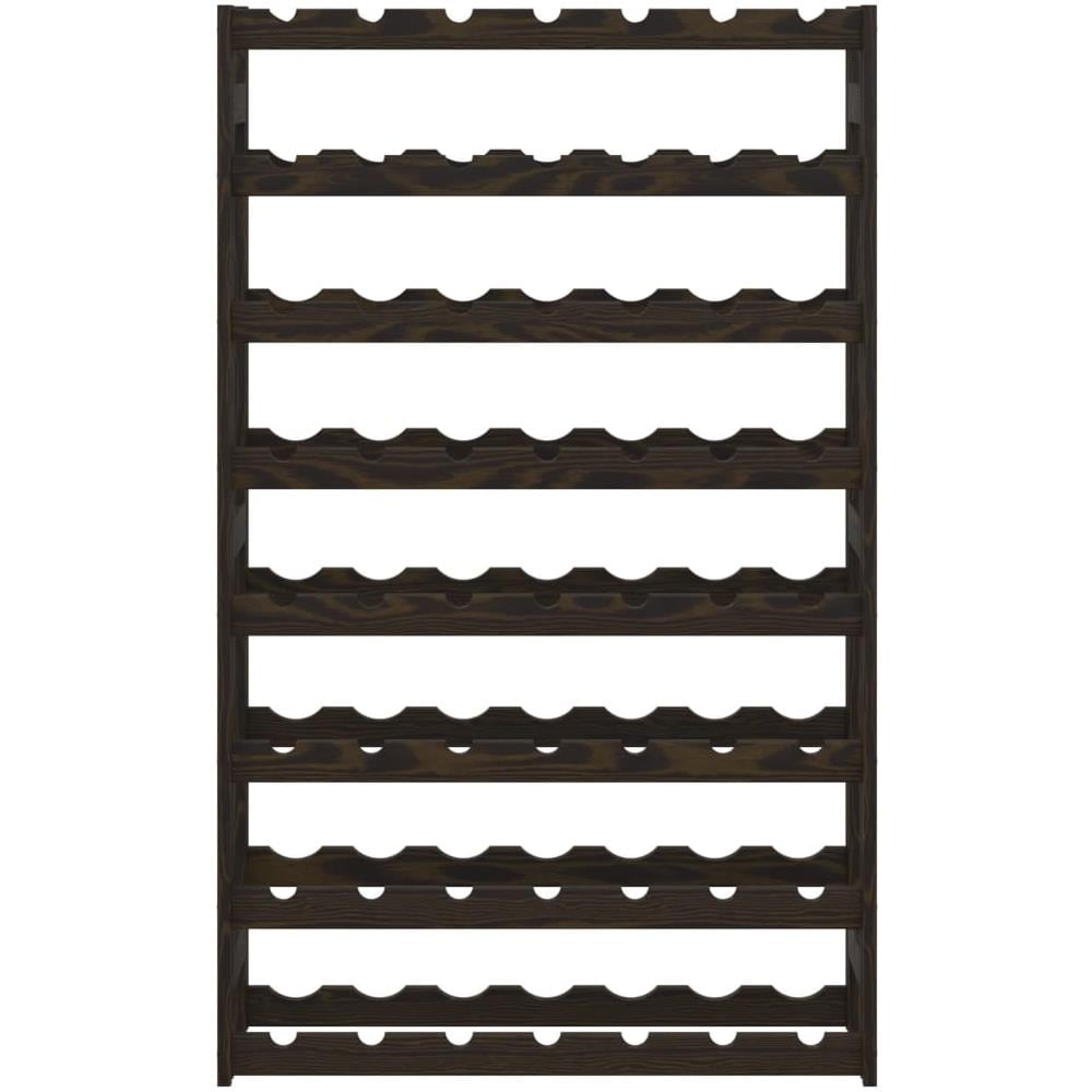 Portabottiglie Per 56 Bottiglie Nero Legno Massello Di Pino - Foto 3