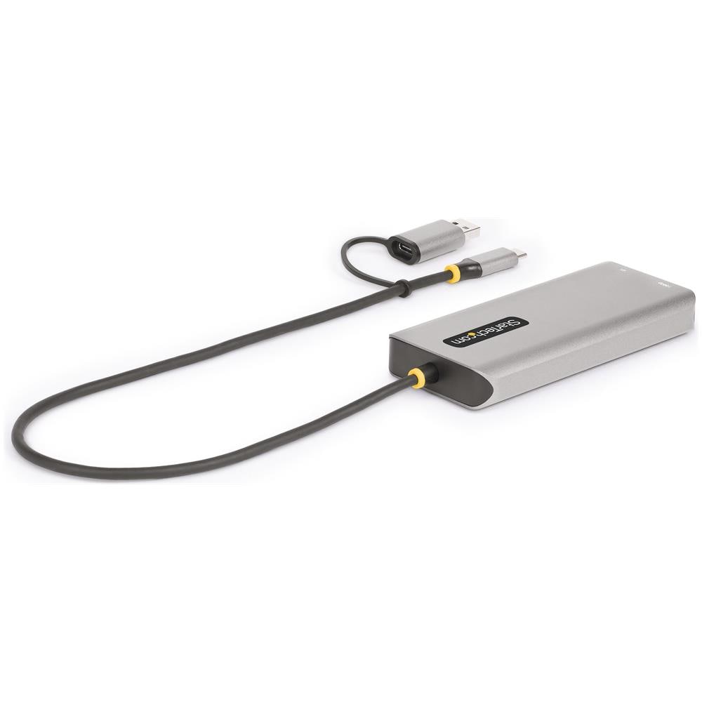 Adattatore multiporta USB-C con dongle USB-C a USB-A, doppio HDMI (4K30Hz / 1080p60Hz), Hub USB-A 5Gbps a 3 porte, mini dock da viaggio, docking station USB tipo C per laptop, Cavo da 40 cm - Foto 2