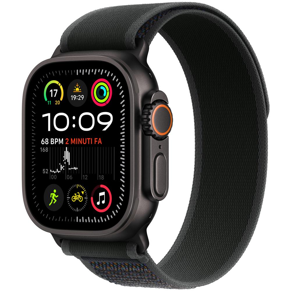 Watch Ultra 2 GPS + Cellular 49mm Cassa Titanio Nero con Nero Trail Loop - M /L - Foto 1