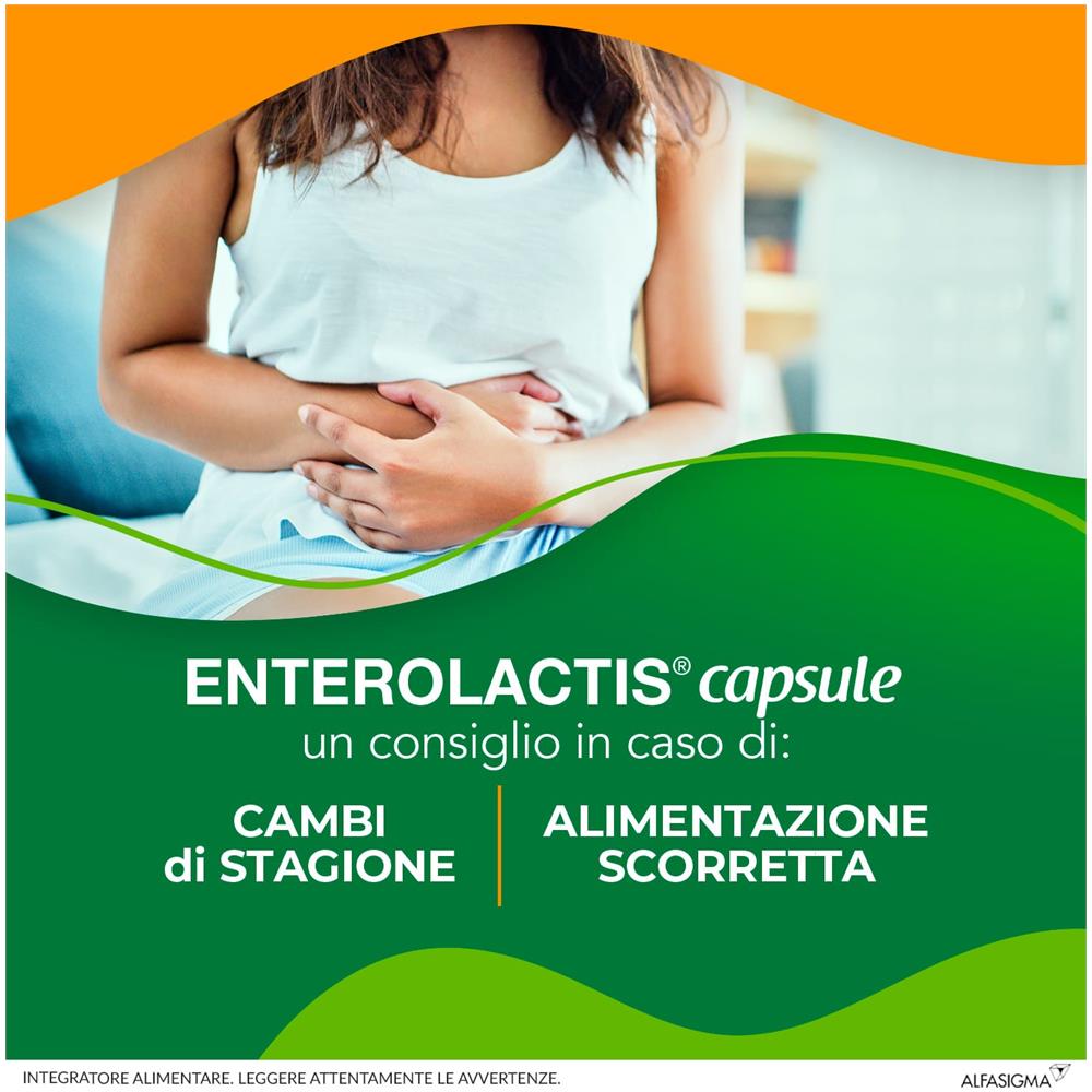 Enterolactis 20 Capsule 8 Miliardi di Cellule Vive - Foto 2