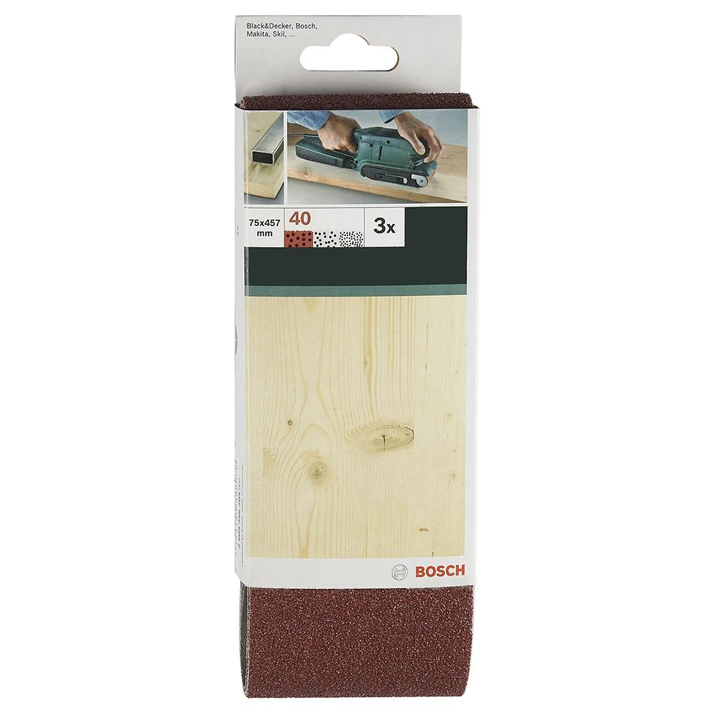 3 Nastri Abrasivi G100 Per Levigatrice Nastro No Fori 75x457mm - Foto 2