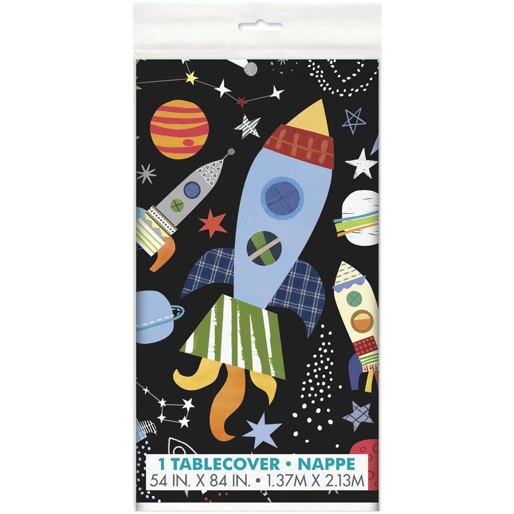 Unique - Tovaglia In Plastica Nera Universo - Foto 1