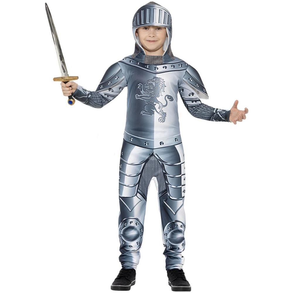 Travestimento Da Cavaliere In Armatura Per Bambino - Taglia: 10 - 12 Anni (145/158 Cm)  - Foto 1