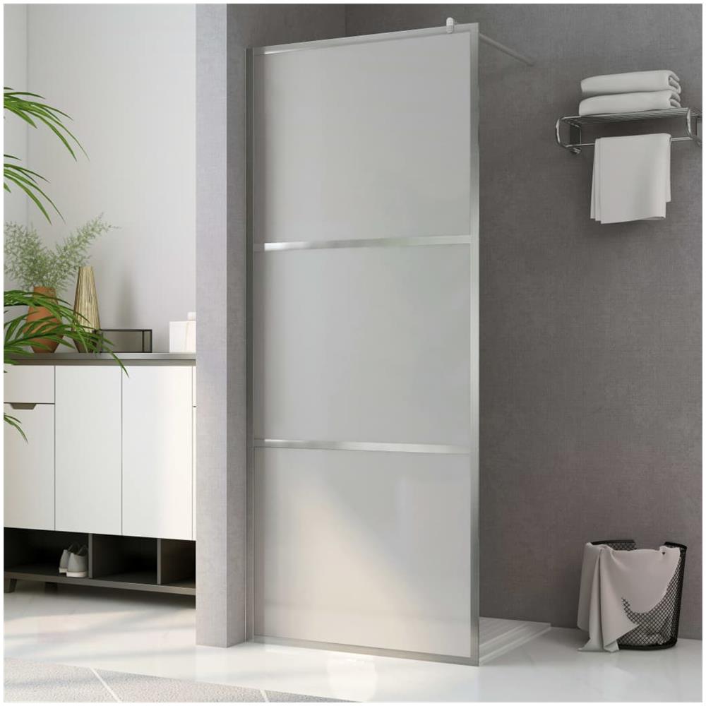 Parete Per Doccia Walk-in In Vetro Smerigliato Esg 80x195 Cm - Foto 1