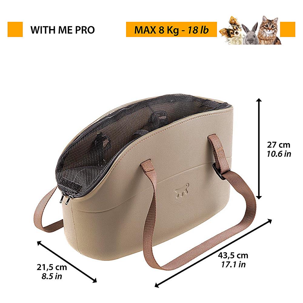 Borsa Per Animali Di Piccola Taglia With Me Pro Max 8 Kg, Rete Protettiva E Manici Regolabili - Foto 2