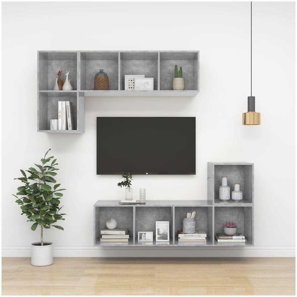 Mobile a Muro Grigio Cemento 37x37x37 cm in Legno Multistrato - Foto 8