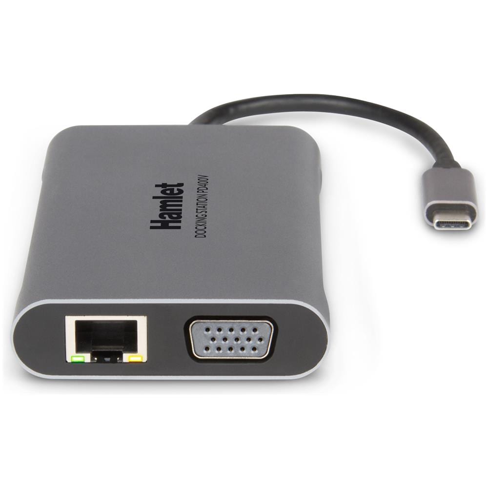 Docking Station Universale per Notebook PD400V 4x USB 3.2 / HDMI / VGA per Dual Display 4K Grigio + Power Delivery 85W - Foto 2