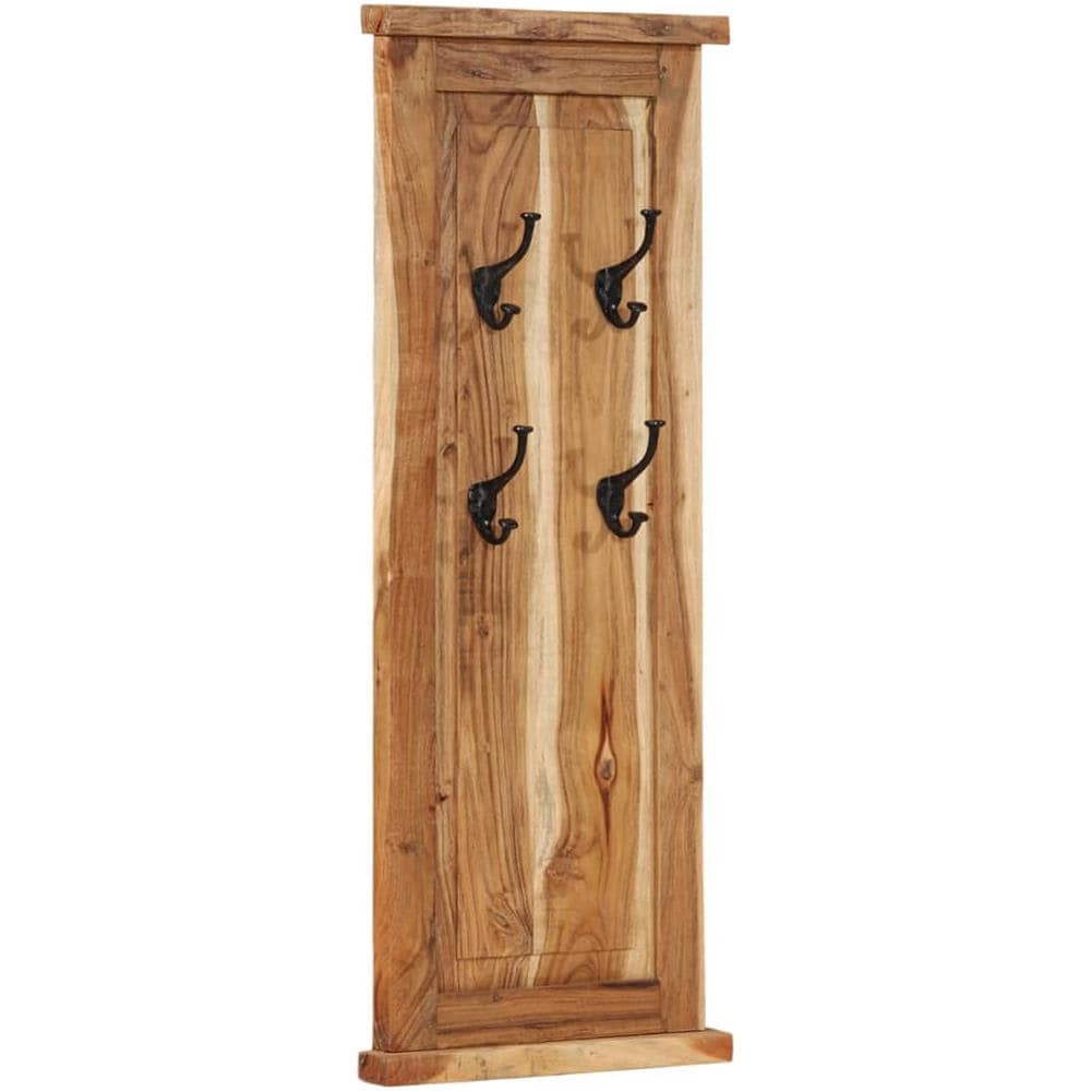 Appendiabiti 2 Pz In Legno Massello Di Acacia 38x100 Cm - Foto 2