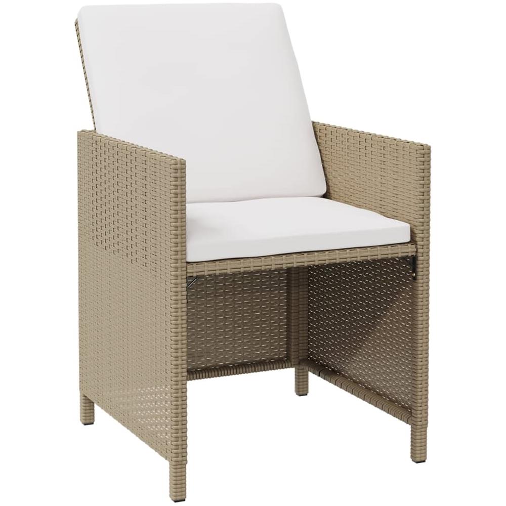 Sedie Da Giardino Con Sgabelli 2 Pz In Polyrattan Beige - Foto 2