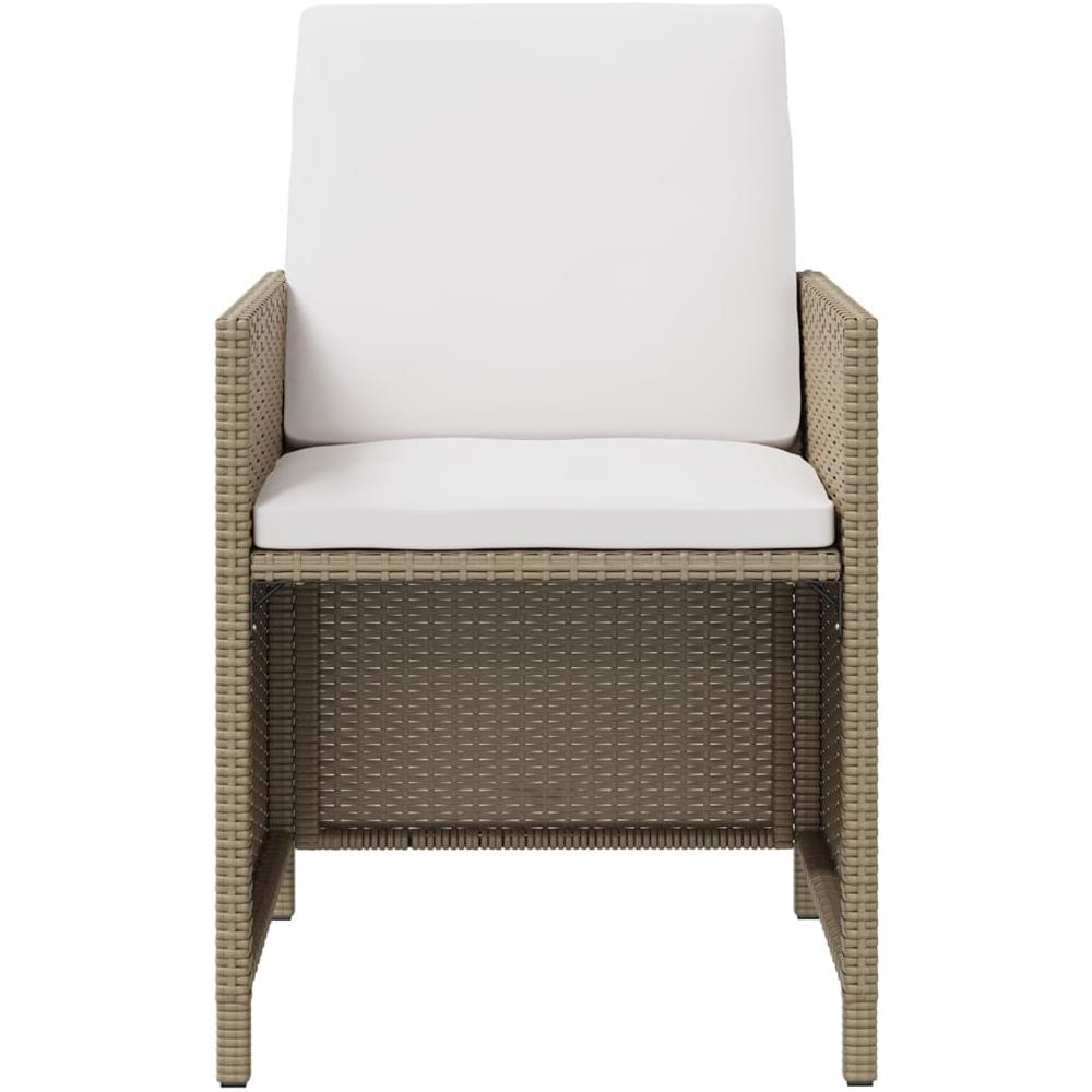 Sedie Da Giardino Con Sgabelli 2 Pz In Polyrattan Beige - Foto 3