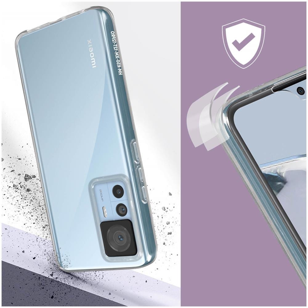 Cover Xiaomi 12t / 12t Pro Retro Rigido E Fronte Flessibile - Trasparente - Foto 5