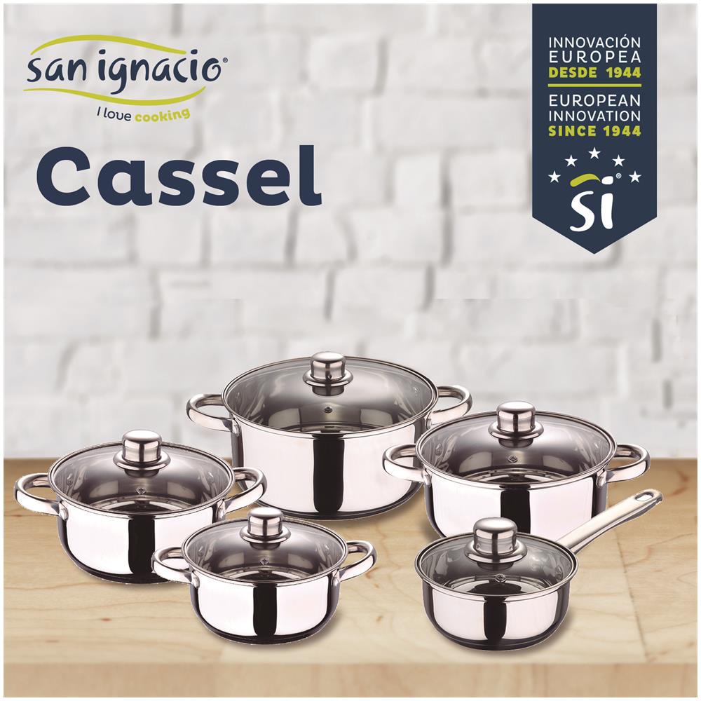 Cassel 12 Pezzi In Acciaio Inox Con Padella (16/20/24 Cm) Red&marble In Alluminio Stampato - Foto 8