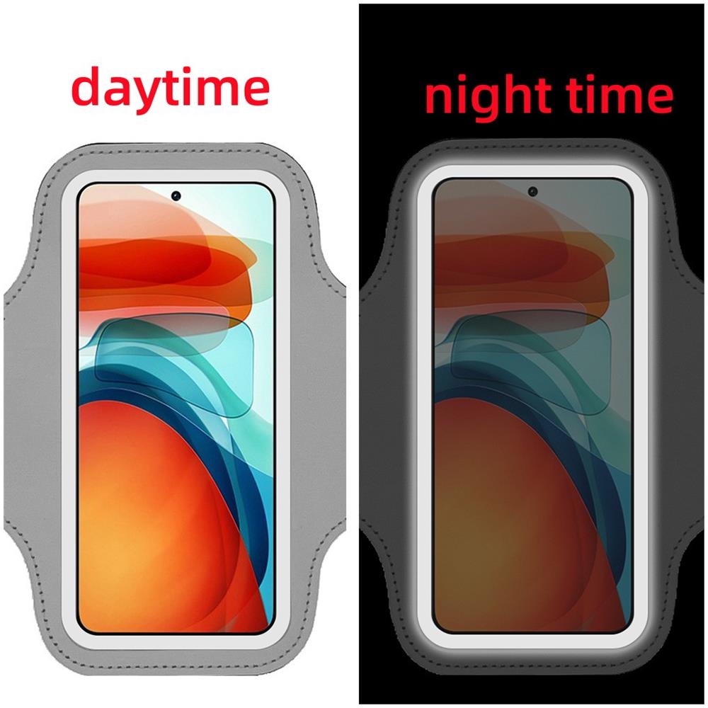 Fascia Da Braccio Per Telefono Cellulare Con Fascia Da Braccio Per Telefoni Entro 7 Pollici Grigio - Foto 6