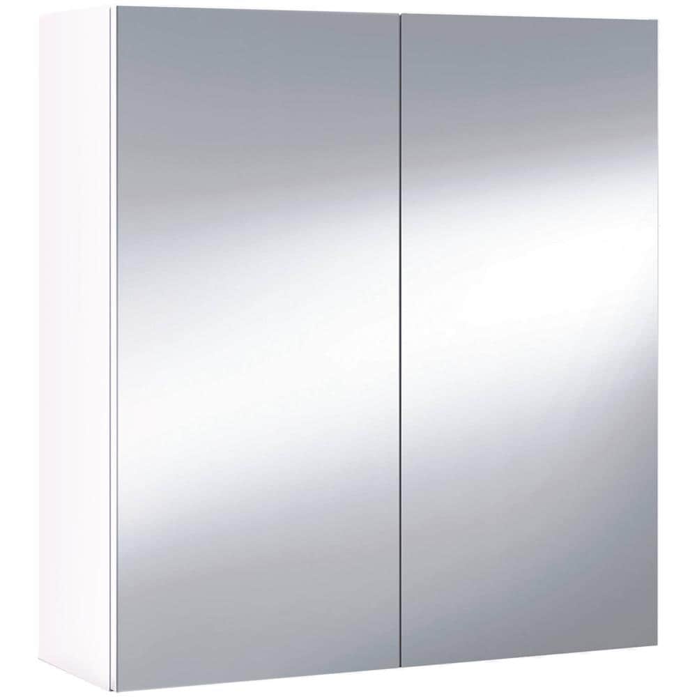 Mobile Pensile Bagno Lafayette, Mobile Per Bagno, Armadietto Sospeso, Bianco Lucido, 60x21h65 - 2 Ante Cm - Foto 2