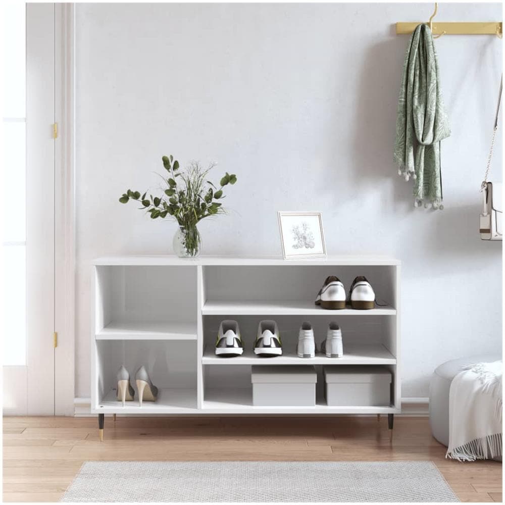 Scarpiera Bianco Lucido 102x36x60 Cm In Legno Multistrato Vidaxl  Be0e3fae 502e 57ec A745 1b7c91c43c51