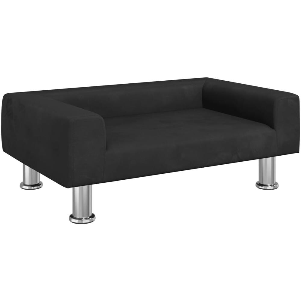 Divano Per Bambini Nero 70x45x26,5 Cm In Velluto - Foto 1