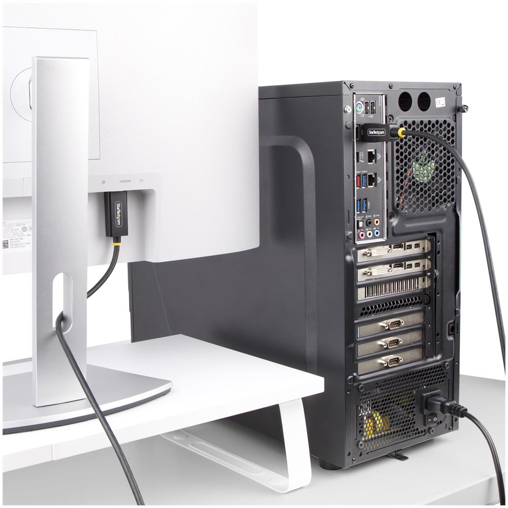 Cavo da DisplayPort a HDMI da 2m, 4K 60 Hz con HDR, Adattatore da DisplayPort a HDMI 2.0b, Convertitore video attivo da computer DP a monitor HDMI - Foto 8