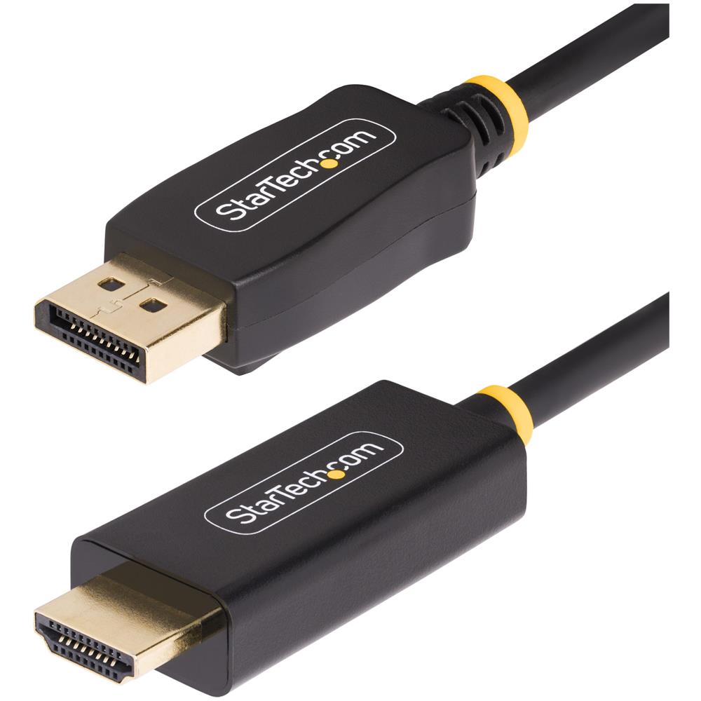 Cavo da DisplayPort a HDMI da 2m, 4K 60 Hz con HDR, Adattatore da DisplayPort a HDMI 2.0b, Convertitore video attivo da computer DP a monitor HDMI - Foto 1