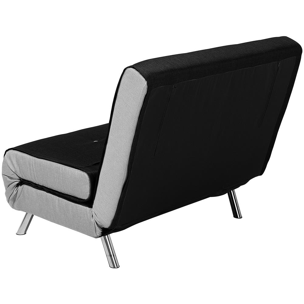 Divano Letto Singolo In Tessuto Nero Farris - Foto 2